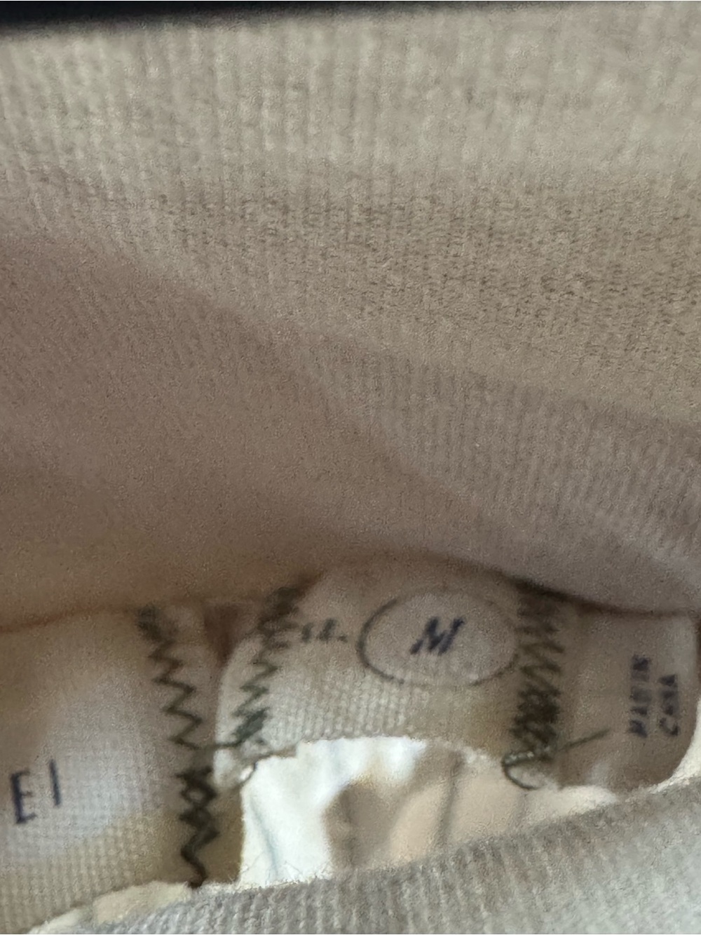 Heihei cream and gray Striped Crop Pants with wide band waist. Medium - Picture 5 of 6